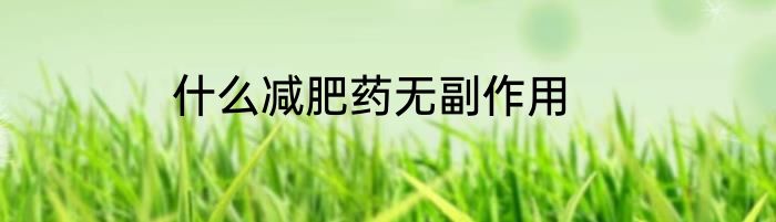 什么减肥药无副作用