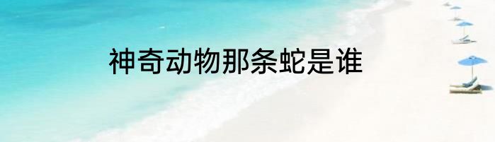 神奇动物那条蛇是谁