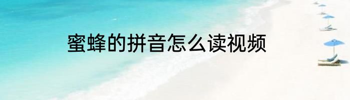蜜蜂的拼音怎么读视频