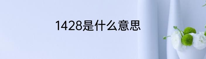 1428是什么意思