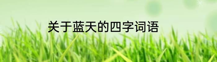 关于蓝天的四字词语