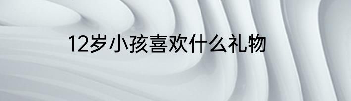12岁小孩喜欢什么礼物