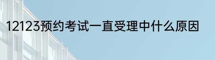 12123预约考试一直受理中什么原因