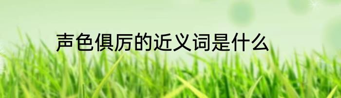 声色俱厉的近义词是什么