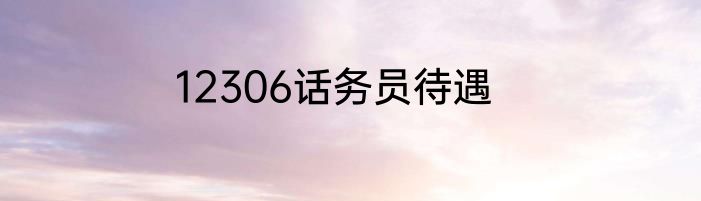 12306话务员待遇