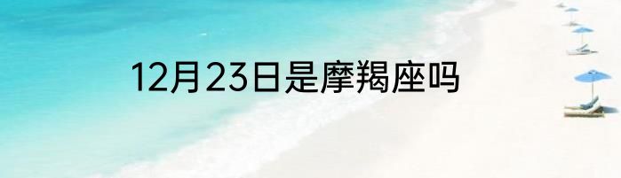 12月23日是摩羯座吗