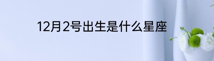 12月2号出生是什么星座