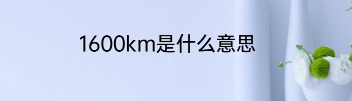 1600km是什么意思