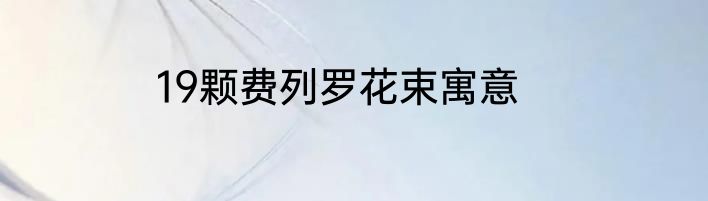 19颗费列罗花束寓意