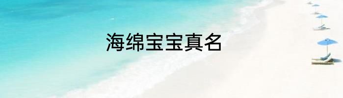 海绵宝宝真名