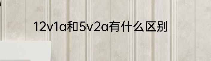 12v1a和5v2a有什么区别