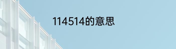 114514的意思