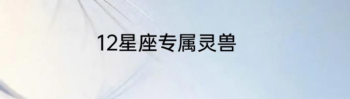 12星座专属灵兽