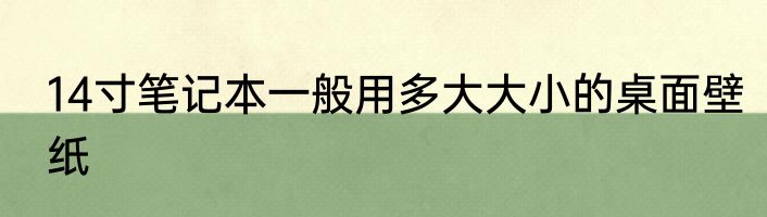 14寸笔记本一般用多大大小的桌面壁纸