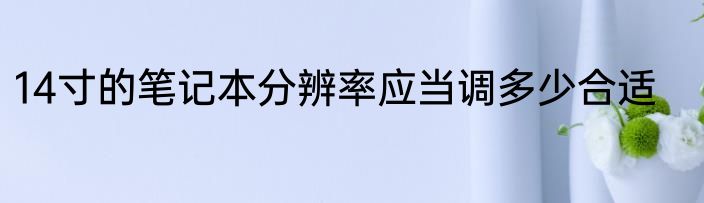 14寸的笔记本分辨率应当调多少合适