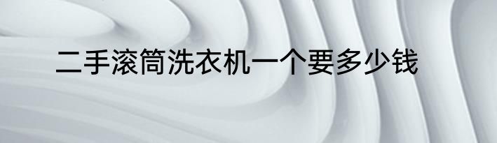 二手滚筒洗衣机一个要多少钱
