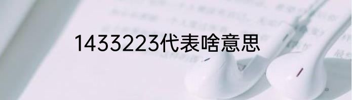 1433223代表啥意思