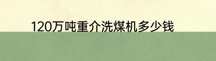 120万吨重介洗煤机多少钱