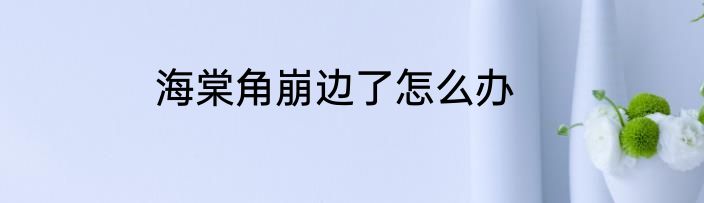 海棠角崩边了怎么办