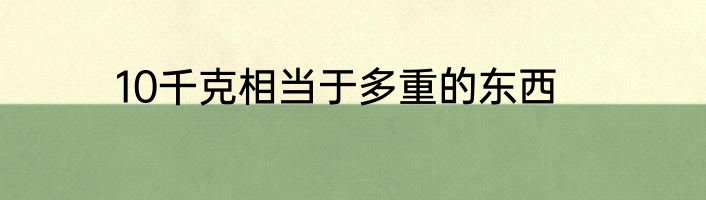 10千克相当于多重的东西