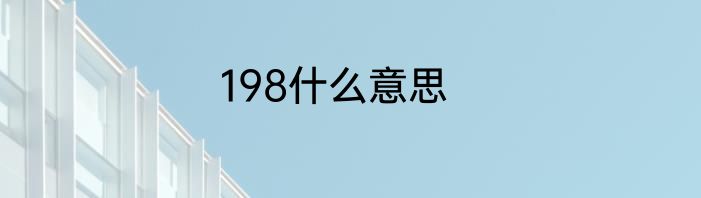 198什么意思