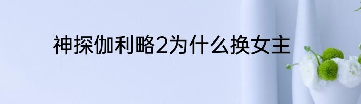 神探伽利略2为什么换女主