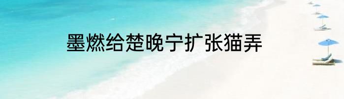 墨燃给楚晚宁扩张猫弄