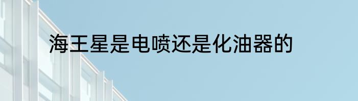 海王星是电喷还是化油器的