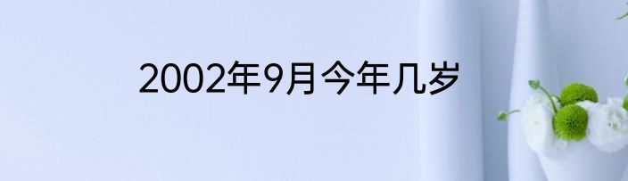 2002年9月今年几岁