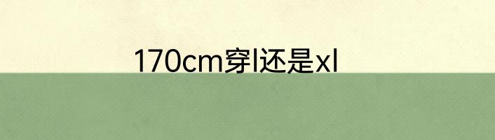 170cm穿l还是xl