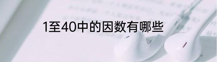 1至40中的因数有哪些