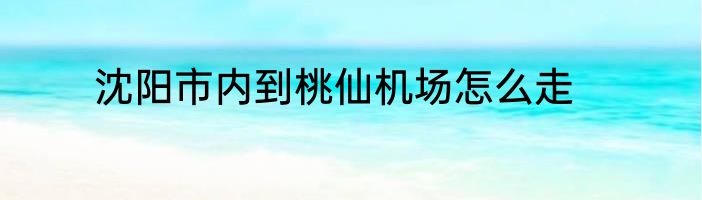 沈阳市内到桃仙机场怎么走