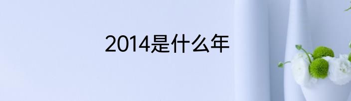 2014是什么年