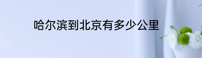 哈尔滨到北京有多少公里