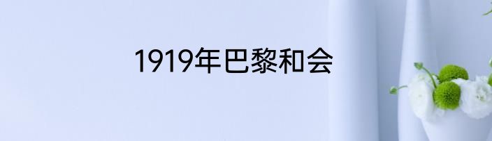 1919年巴黎和会