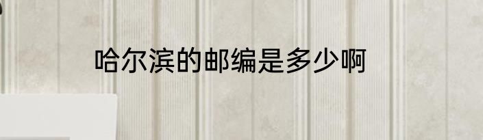 哈尔滨的邮编是多少啊
