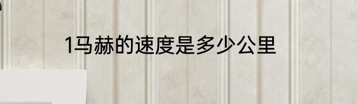 1马赫的速度是多少公里