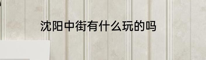 沈阳中街有什么玩的吗