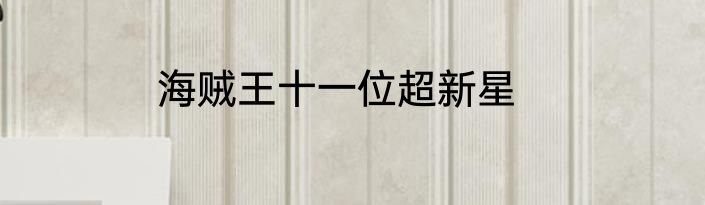 海贼王十一位超新星