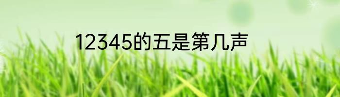 12345的五是第几声