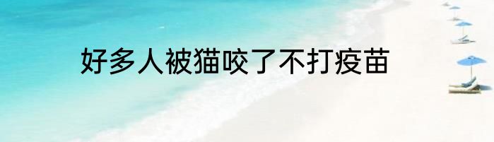 好多人被猫咬了不打疫苗