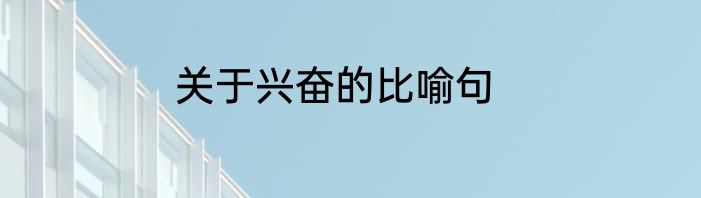 关于兴奋的比喻句
