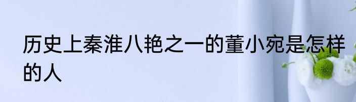 历史上秦淮八艳之一的董小宛是怎样的人