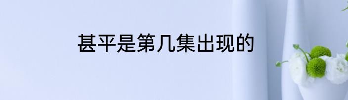 甚平是第几集出现的