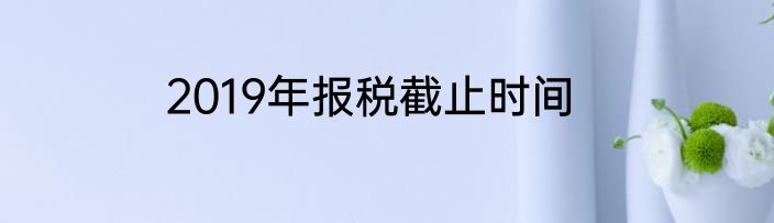 2019年报税截止时间