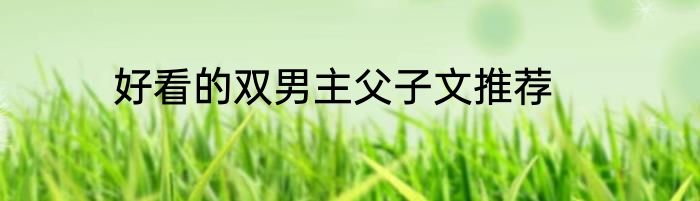 好看的双男主父子文推荐