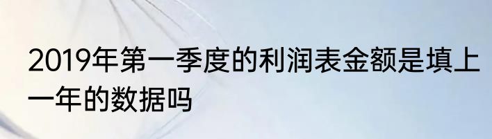 2019年第一季度的利润表金额是填上一年的数据吗