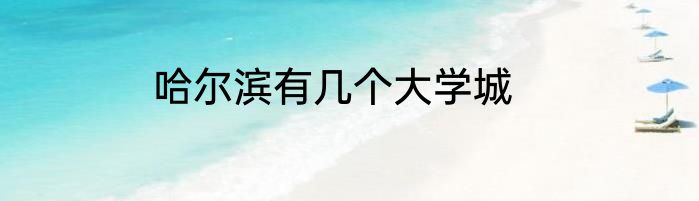 哈尔滨有几个大学城
