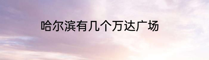 哈尔滨有几个万达广场