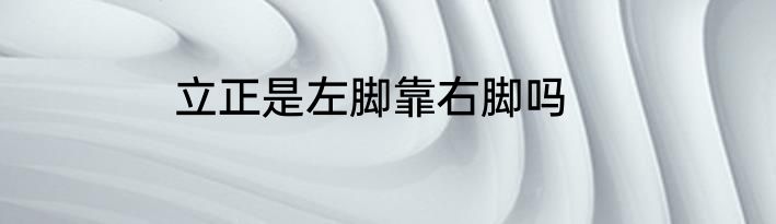 立正是左脚靠右脚吗